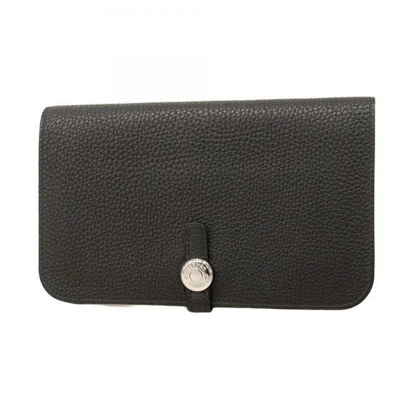 HERMES Black Leather Wallet - Picture 1 of 10